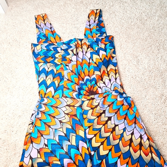 African print material multi color jumpsuit - Picture 2 of 10